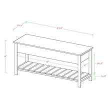 Load image into Gallery viewer, Walker Edison Julian Rustic Farmhouse Lift Top Entry Bench with Bottom Rack, 48 Inch - Walnut Brown
