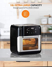 Load image into Gallery viewer, Innsky Air Fryer, 10.6-Quarts Air Oven, Rotisserie Oven, 1500W Electric Air Fryer Oven with LED Digital Touchscreen, 10-in-1 Countertop Oven with Dehydrator &amp; Rotisserie, 6 Accessories &amp; 32+ Recipes

