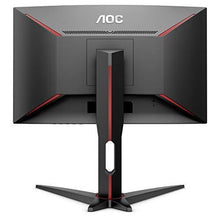 Load image into Gallery viewer, AOC CQ27G1 27" Curved Frameless Gaming Monitor QHD/2K, 1ms, 144Hz, FreeSync, DisplayPort/HDMI/VGA, Height adjustable, 3-Year Zero-Bright Dot, Black/Red
