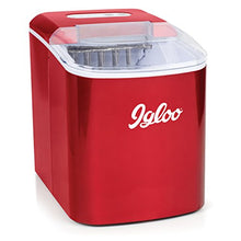 Load image into Gallery viewer, Igloo ICEB26RR Automatic Portable Electric Countertop Ice Maker Machine, 26 Pounds in 24 Hours, 9 Ice Cubes Ready in 7 minutes, With Ice Scoop and Basket, Perfect for Water Bottles, Mixed Drinks
