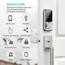 Load image into Gallery viewer, [2021 Newest] Smart Lock Keyless Entry Deadbolt Door Locks, Digital Electronic Bluetooth Deadbolt Door Lock with Keypad, Smart Locks Front Door Works with APP, Code and eKey Auto Lock for Homes Hotels
