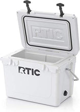 Load image into Gallery viewer, RTIC Hard Cooler, 20 qt, White, Ice Chest with Heavy Duty Rubber Latches, 3 Inch Insulated Walls

