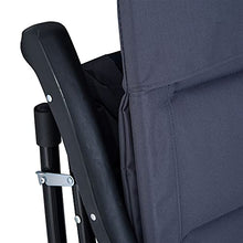 Load image into Gallery viewer, Outsunny Folding Rocking Chair Set Pack of 2 Padded Rockers with Armrest, Navy Blue/Grey
