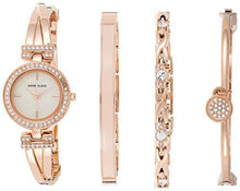 Load image into Gallery viewer, Anne Klein Women's Crystal Accented Bangle Watch and Bracelet Set, AK/2238RGST
