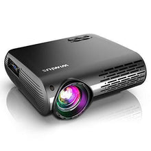 Load image into Gallery viewer, WiFi Projector, WiMiUS Newest P20 8000L Native 1080P Projector Support 4K, Bluetooth Transmitter ±50° Correction, Zoom, 10W Speaker Compatible with PC PS4 USB Fire TV Stick Smartphones Indoor Outdoor
