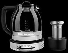 Load image into Gallery viewer, KitchenAid KEK1322SS Electric Glass Tea Kettle, 1.5 L, Stainless Steel
