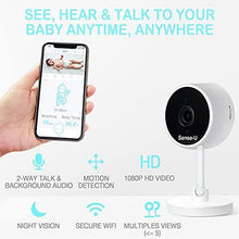Load image into Gallery viewer, Sense-U Video Baby Monitor Camera with 1080P HD Video -HSA/FSA Approved- 2-Way Talk, Night Vision, Background Audio, Motion Detection &amp; No Monthly Fee (Compatible with Sense-U Baby Breathing Monitor)
