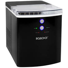 Load image into Gallery viewer, Igloo ICEB33BK Large-Capacity Automatic Portable Electric Countertop Ice Maker Machine, 33 Pounds in 24 Hours, 9 Ice Cubes Ready in 7 minutes, With Ice Scoop and Basket, Black
