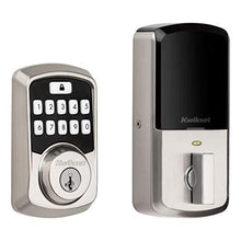 Load image into Gallery viewer, Kwikset 99420-001 Aura Bluetooth Programmable Keypad Door Lock Deadbolt Featuring SmartKey Security, Satin Nickel
