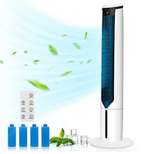 Load image into Gallery viewer, GOFLAME Evaporative Air Cooler, 3-in-1 Portable Tower Fan with Remote Control, 3 Speeds and 3 Modes, 9H Timer, LED Display, Air Humidifier Air Conditioner Fan for Home and Office
