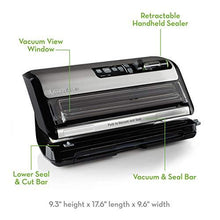 Load image into Gallery viewer, FoodSaver FM5200 2-in-1 Automatic Vacuum Sealer Machine with Express Bag Maker | Safety Certified | Silver, 9.3 x 17.6 x 9.6 inches
