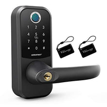 Load image into Gallery viewer, Smart Lock,SMONET Fingerprint Door Lock with Reversible Handle,Keyless Entry Bluetooth Lock ,Free APP,IC Card,Anti-peep Code,Work with Alexa (Need Extra Gateway),Smart Lever for Home,Office
