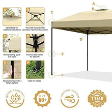 Load image into Gallery viewer, Leader Accessories Pop-Up Canopy Tent 10'x10' Canopy Instant Canopy Straight Leg Shelter with Wheeled Carry Bag, Beige
