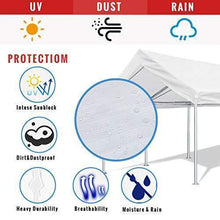 Load image into Gallery viewer, Quictent 10’x20’ Carport Upgraded Heavy Duty Car Canopy Galvanized Car Boat Shelter with 4 Reinforced Steel Cables White
