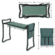 Load image into Gallery viewer, Garden Kneeler And Seat - Protects Your Knees, Clothes From Dirt &amp; Grass Stains - Foldable Stool For Ease Of Storage - EVA Foam Pad - Sturdy and Lightweight - Bench Comes With A Free Tool Pouch!
