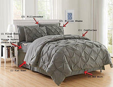 Load image into Gallery viewer, Elegant Comfort Luxury Best, Softest, Coziest 8-Piece Bed-in-a-Bag Comforter Set on Amazon Silky Soft Complete Set Includes Bed Sheet Set with Double Sided Storage Pockets, Full/Queen, Gray
