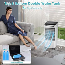 Load image into Gallery viewer, Portable Air Conditioner Fan, 3-IN-1 Evaporative Air Cooler Humidifier Swamp Cooler, 3 Modes, 3 Speeds, 90° Oscillation, Timer, Remote Control, Personal Air Conditioner Fan for Whole Room Home&amp;Office

