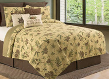 Load image into Gallery viewer, C&amp;F Home Woodland Retreat Pinecone Full/Queen Quilt Set with 2 Shams Reversible Cotton Bedspread Coverlet Rustic Lodge Cabin Nature Brown Full/Queen 3 Piece Set Tan
