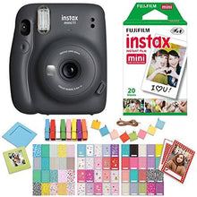 Load image into Gallery viewer, Fujifilm Instax Mini 11 Charcoal Gray Instant Camera with Twin Pak Instant Film, Ritz Gear Frame Stickers and Ritz Gear Hanging Frames
