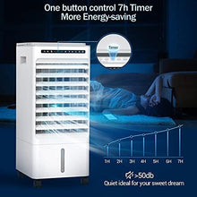 Load image into Gallery viewer, HAUEA Portable Air Conditioner 3-IN-1 Evaporative Air Cooler/ Cooling /Humification Portable Cooling Fan with 3 Speeds, 90°Oscillation, 7H Timer Remote Control &amp; LED Display for Room Home Office

