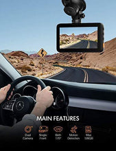 Load image into Gallery viewer, APEMAN 2K &amp;1080P Dual Dash Cam, 2688x1520P max, Support 128GB, Front and Rear Camera for Cars with 3 Inch IPS Screen, Driving Recorder with IR Sensor Night Vision, Motion Detection, Parking Monitor
