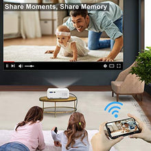 Load image into Gallery viewer, WiFi Bluetooth Projector - Artlii Enjoy 2 Mini Projector for iPhone Support Full HD 1080P and 300'' Display, 6000L Brightness, Keystone &amp; Zoom, Outdoor Projector Compatible with TV Stick, iOS, Android
