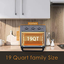 Load image into Gallery viewer, WEESTA 19 Quart Air Fryer Toaster Oven, 5-IN-1 Countertop Convection Oven with Air Fry Air Roast Toast Broil Bake Function for Fried Chicken, Steak, Fries, Tater Tots, Chips, Bacon, Pizza, etc.
