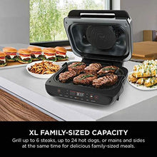 Load image into Gallery viewer, Ninja FG551 Foodi Smart XL 6-in-1 Indoor Grill with 4-Quart Air Fryer Roast Bake Dehydrate Broil and Leave-in Thermometer, with Extra Large Capacity, and a Stainless Steel Finish
