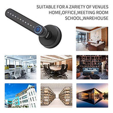Load image into Gallery viewer, Laxre Fingerprint Smart Lock,Touchscreen Room Door Lock, Phone App Digital Lever Lock, Bluetooth Door knob,Keyless Entry Front Door Lock with keypad, USB Charging for Home&amp;Hotel&amp;Office&amp;Interior Door
