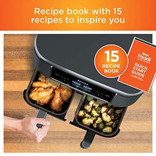 Load image into Gallery viewer, Ninja DZ201 Foodi 6-in-1 2-Basket Air Fryer with DualZone Technology, 8-Quart Capacity, and a Dark Grey Stainless Finish
