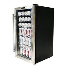 Load image into Gallery viewer, Whynter BR-130SB Beverage Refrigerator with Internal Fan, Black/Stainless Steel
