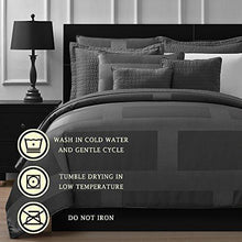 Load image into Gallery viewer, Comfy Bedding Frame Jacquard Microfiber Queen 5-piece Comforter Set, Gray

