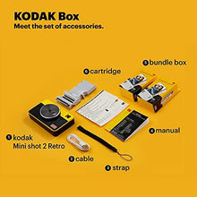 Load image into Gallery viewer, Kodak Mini Shot 2 Retro | 68-Sheet Bundle | Portable Wireless Instant Camera &amp; Photo Printer, Compatible with iOS &amp; Android and Bluetooth Devices, Real Photo (2.1x3.4) 4Pass Technology - Yellow

