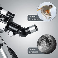 Load image into Gallery viewer, Stilnend Telescope 70mm Aperture 500mm AZ Mount Astronomical Refractor Telescope for Kids Adults &amp; Beginners Fully Multi-Coated Optics Portable with Tripod Phone Adapter
