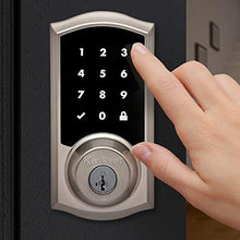 Load image into Gallery viewer, Kwikset 99190-001 Premis Traditional Arched Touchscreen Keyless Entry Smart Lock Apple HomeKit Featuring SmartKey Security in Satin Nickel
