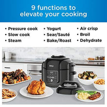 Load image into Gallery viewer, Ninja OP302 Foodi 9-in-1 Pressure, Broil, Dehydrate, Slow Cooker, Air Fryer, and More, with 6.5 Quart Capacity and 45 Recipe Book, and a High Gloss Finish
