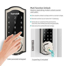 Load image into Gallery viewer, [2021 Newest] Smart Deadbolt Lock Front Door, hornbill Keyless Entry Door Lock with Keypad, Bluetooth Smart Locks Works with Alexa, Digital Code Lock for Airbnb Home Apartment
