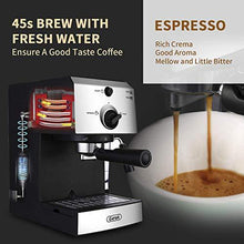Load image into Gallery viewer, Gevi Espresso Machines 15 Bar with Adjustable Milk Frother Wand Expresso Coffee Machine for Cappuccino, Latte, Mocha, Machiato, 1.5L Removable Water Tank, Double Temperature Control System, 1100W, Black
