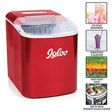 Load image into Gallery viewer, Igloo ICEB26RR Automatic Portable Electric Countertop Ice Maker Machine, 26 Pounds in 24 Hours, 9 Ice Cubes Ready in 7 minutes, With Ice Scoop and Basket, Perfect for Water Bottles, Mixed Drinks
