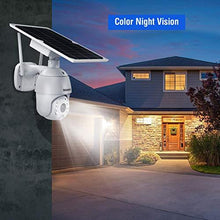 Load image into Gallery viewer, TOGUARD Wireless Security Camera Outdoor Solar Powered Battery PTZ Security Camera 1080P Waterproof IP Dome Cam with 2-Way Audio PIR Radar IP65 Full-Color Night Vision Motion Detection
