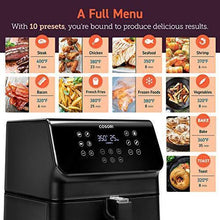 Load image into Gallery viewer, COSORI Air Fryer(100 Recipes), 12-in-1 Large XL Air Fryer Oven with Upgrade Customizable 10 Presets, Preheat, Shake Reminder, Digital Hot Oilless Cooker, 5.8QT, Black
