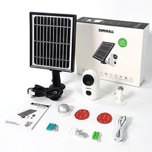 Load image into Gallery viewer, Security Camera Outdoor Wireless WiFi, ZUMIMALL Solar Powered Surveillance Camera with Rechargeable Battery, 1080P Night Vision, Motion Detection, 2-Way Audio, IP65 Waterproof, Cloud Storage/SD Slot
