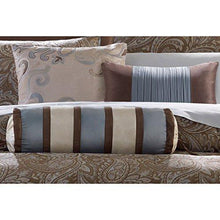 Load image into Gallery viewer, Comforter Bedding Set 12 Piece Bed in Bag Quen Size with Sheet Set Whitman Blue

