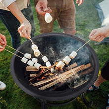 Load image into Gallery viewer, KINGSO Fire Pit, 22'' Fire Pits Outdoor Wood Burning Steel BBQ Grill Firepit Bowl with Mesh Spark Screen Cover Log Grate Wood Fire Poker for Camping Picnic Bonfire Patio Backyard Garden Beaches Park
