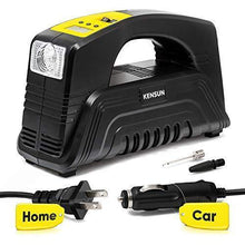 Load image into Gallery viewer, Kensun AC/DC Digital Tire Inflator for Car 12V DC and Home 110V AC Rapid Performance Portable Air Compressor Pump for Car, Bicycle, Motorcycle, Basketball and Others
