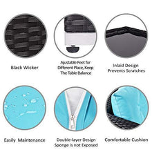 Load image into Gallery viewer, Amolife 7 Pieces Patio PE Rattan Sofa Chair Set Outdoor Sectional Furniture Black Wicker Conversation Set with Cushions and Tea Table
