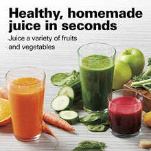 Load image into Gallery viewer, Hamilton Beach Premium Juicer Machine, Big Mouth 3" Feed Chute, Centrifugal, Easy Clean, 2-Speeds, BPA Free 40 oz Pitcher, 850W, Silver (67850)
