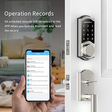 Load image into Gallery viewer, [2021 New]Smart Door Lock, SMONET Smart Keypad Deadbolt Lock Bluetooth Keyless, Touchscreen Enable Physical Keys, Auto Lock, Remotely Share,Send eKey,Free APP Control for Home, Hotel, Apartment,Silver
