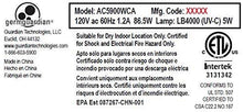 Load image into Gallery viewer, Germ Guardian Air Purifier 4 in 1 High CADR True HEPA Filter, Large Rooms to 365 sq ft, UV Light Sanitizer Eliminates Germs, Filters Allergies, Pollen, Smoke, Dust, Pets, Mold, Odors, Quiet, AC5900WCA
