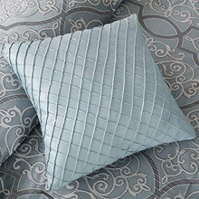 Load image into Gallery viewer, Madison Park Cozy Bed in a Bag Comforter, Traditional Luxe Jacquard Design All Season Down Alternative Cover with Complete Sheet Set, Queen(90"x92"), LaVine, Blue 12 Piece
